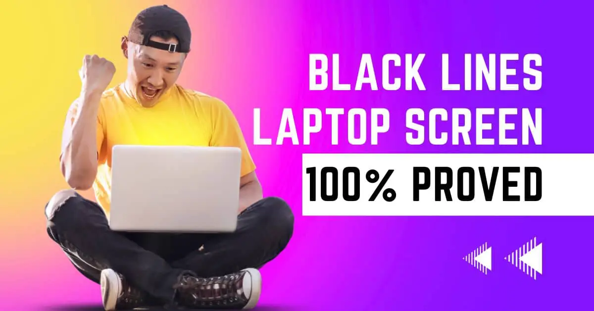 Black Lines Laptop Screen