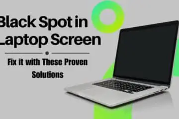 Black spot in laptop screen