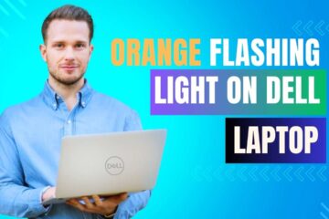 Orange flashing light on dell laptop